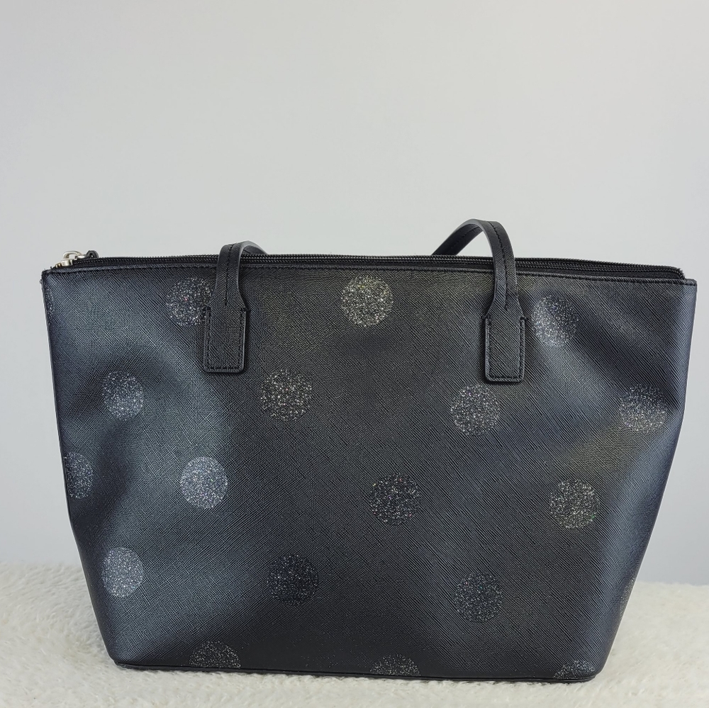Kate Spade New York Haven Lane Hani Black Polka Dot Tote - Picture 4 of 9